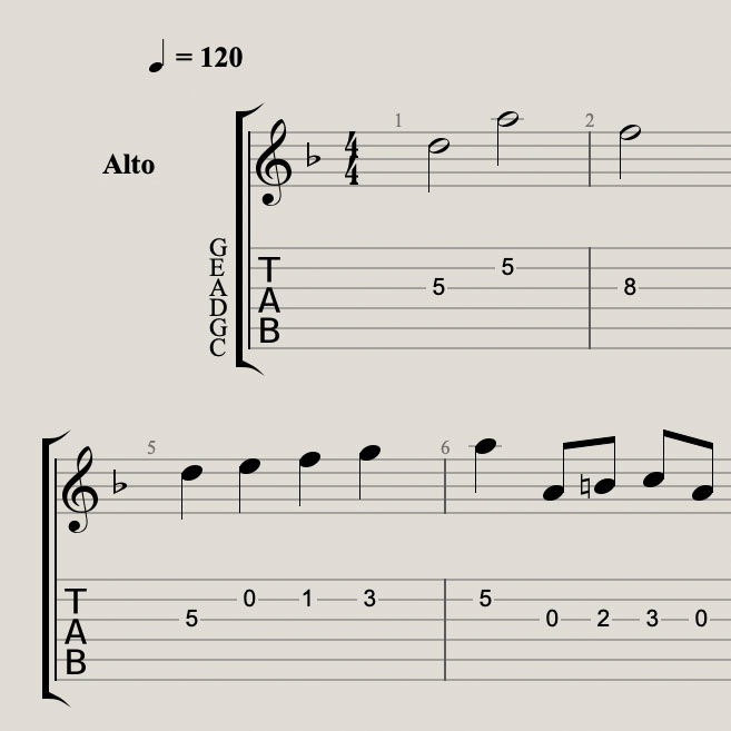 Music score with the beginning of a piece by Johann Sebastian Bach.